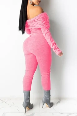 Twisted Stripe Feminine Bodycon Knitted Jumpsuit -Prettytina H22112201 PI 2