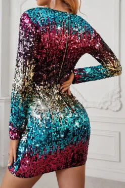 Colorful Sequined Simple Mini Dress -Prettytina H22122767 RR 2 3bbade87 e780 4902 b93d 1bb73af7fdb8