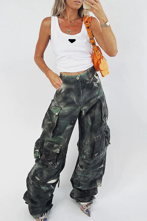 Tie Dye Punk Multi Pocket Jeans 5 Tie Dye Punk Multi Pocket Jeans - Image 5