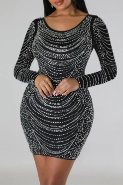 Rhinestone Party Open Back Mini Dress 8 Rhinestone Party Open Back Mini Dress -Prettytina H23021001 BK 3