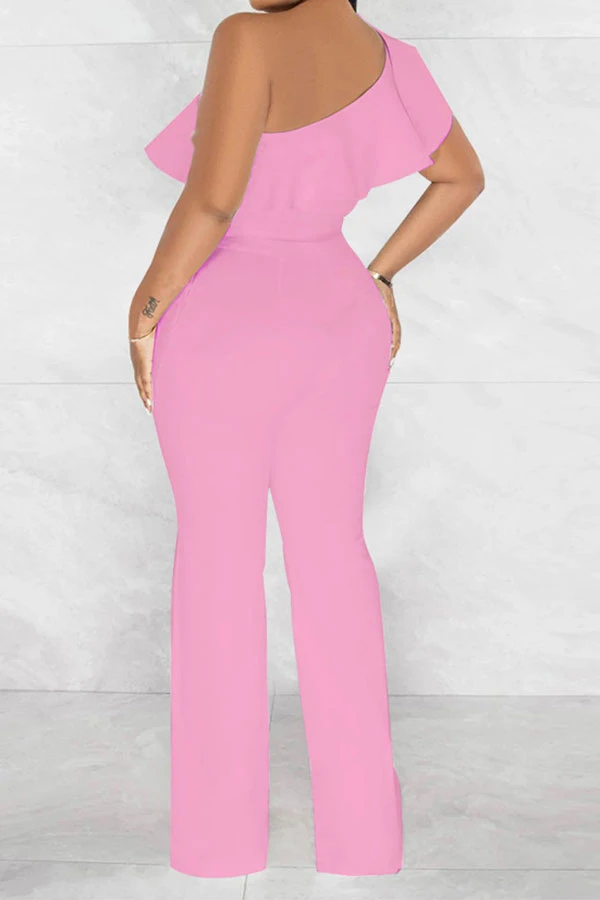 Solid Color Striking Ruffle Belted Jumpsuit 14 Solid Color Striking Ruffle Belted Jumpsuit - Image 14