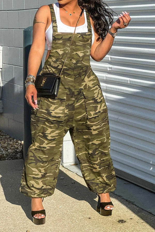 Camouflage Casual Pocket Suspenders Jumpsuit 1 Camouflage Casual Pocket Suspenders Jumpsuit