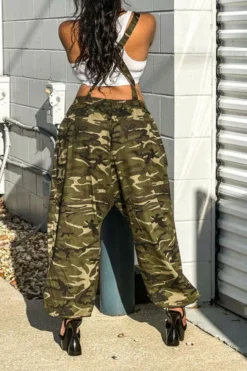 Camouflage Casual Pocket Suspenders Jumpsuit 11 Camouflage Casual Pocket Suspenders Jumpsuit -Prettytina H23021031 CF 6