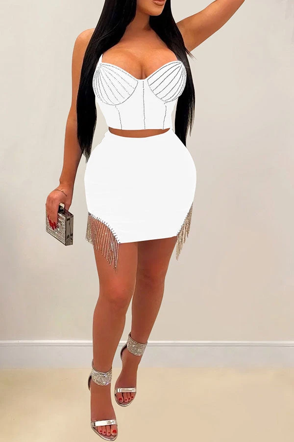 Rhinestone Trim Rocking Tassel Dress Suit 7 Rhinestone Trim Rocking Tassel Dress Suit - Image 7