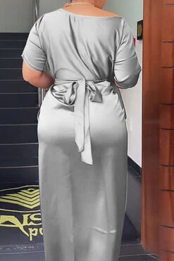 Solid Color Simple Strappy Dress Suit -Prettytina H23021646 AS 2