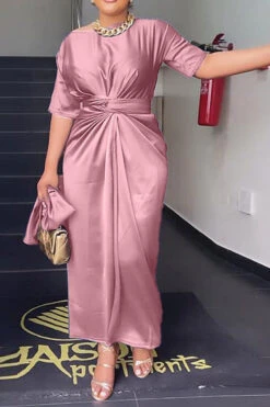 Solid Color Simple Strappy Dress Suit