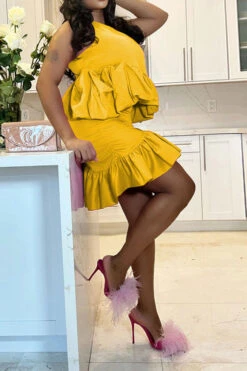 Stringy Selvedge Girly Irregular Dress Suit -Prettytina H23021699 YE 2