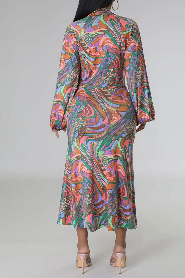 Tribal Print On-trend Lace-Up Dress Suit 2 Tribal Print On-trend Lace-Up Dress Suit - Image 2