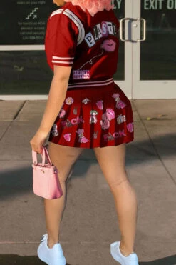 Cartoon Print Preppy Pleated Dress Suit -Prettytina H23030797 RE 4 e8adab4a 31a9 4d60 bd89 4291e628a9de