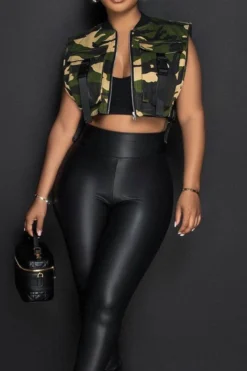 Buckled Design Modern Zipper Denim Camisole -Prettytina H23030809 CF 3