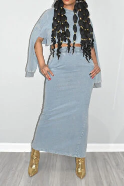 Solid Color Modern Cutout Split Back Dress Suit -Prettytina H23030868 BL 5