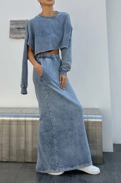 Solid Color Modern Cutout Split Back Dress Suit -Prettytina H23030868 BL 7