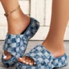 Checked Burrs Urban Chunky Sandals