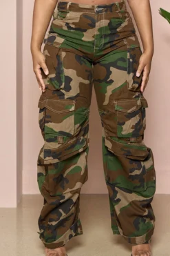 Camouflage Modern Multi Pocket Jeans