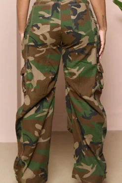 Camouflage Modern Multi Pocket Jeans -Prettytina H23042606 CF 3