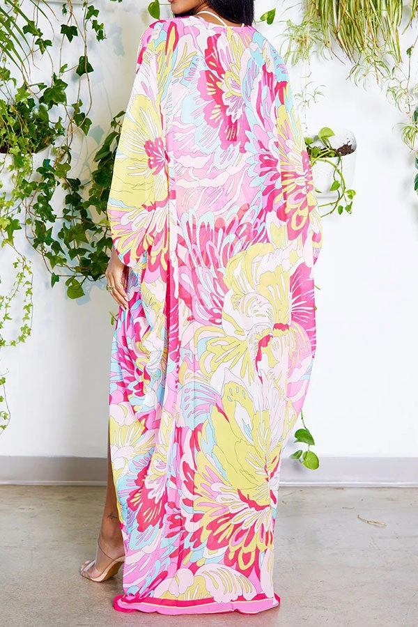 Floral Print Patchwork Beachy Flowy Pant Suit 4 Floral Print Patchwork Beachy Flowy Pant Suit - Image 4