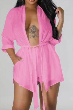 Solid Color Casual Lace-Up Pant Suit 11 Solid Color Casual Lace-Up Pant Suit -Prettytina H23051007 PI 3