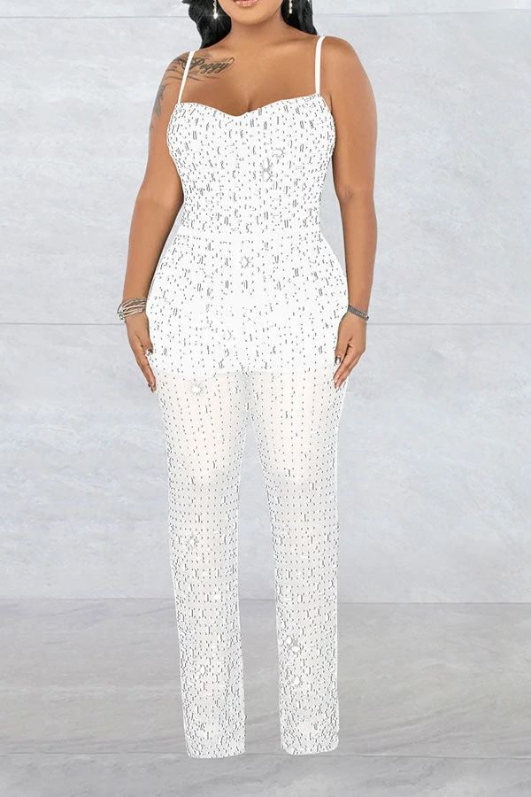 Crystal Glitter Modern See-Through Jumpsuit 7 Crystal Glitter Modern See-Through Jumpsuit - Image 7
