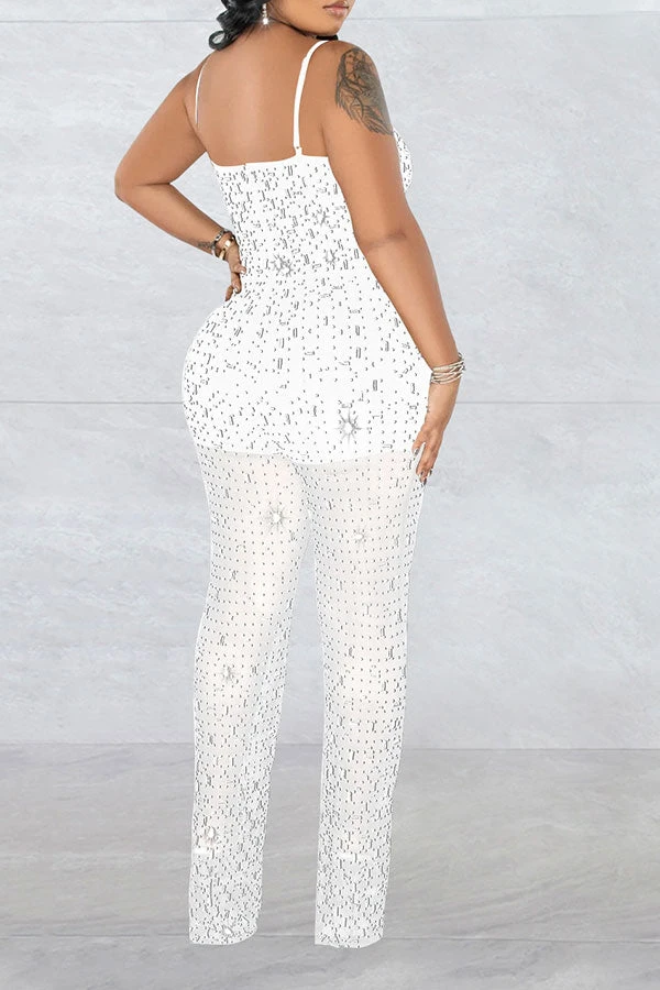 Crystal Glitter Modern See-Through Jumpsuit 8 Crystal Glitter Modern See-Through Jumpsuit - Image 8