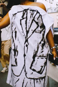 Abstract Print Stylish Boat Neck Mini Dress -Prettytina H23060903 WH 4