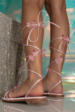 3D Butterfly Decor Girly Strappy Sandals -Prettytina H23061612 PI 5