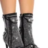 Rhinestone & Rivet Design Striking Pointed Toe Ankle Boots