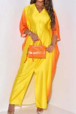 Gradient Undeniable High Split Maxi Dress 24 Gradient Undeniable High Split Maxi Dress -Prettytina H23062549 YE 4