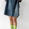 Gradient Laid Back Denim Mini Dress