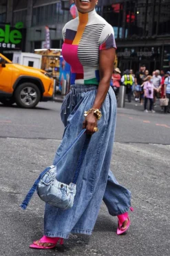 Solid Color Casual Wide Leg Jeans 9 Solid Color Casual Wide Leg Jeans -Prettytina H23071331 BL 4