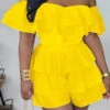 Solid Color Sweet Tiered Ruffle Romper