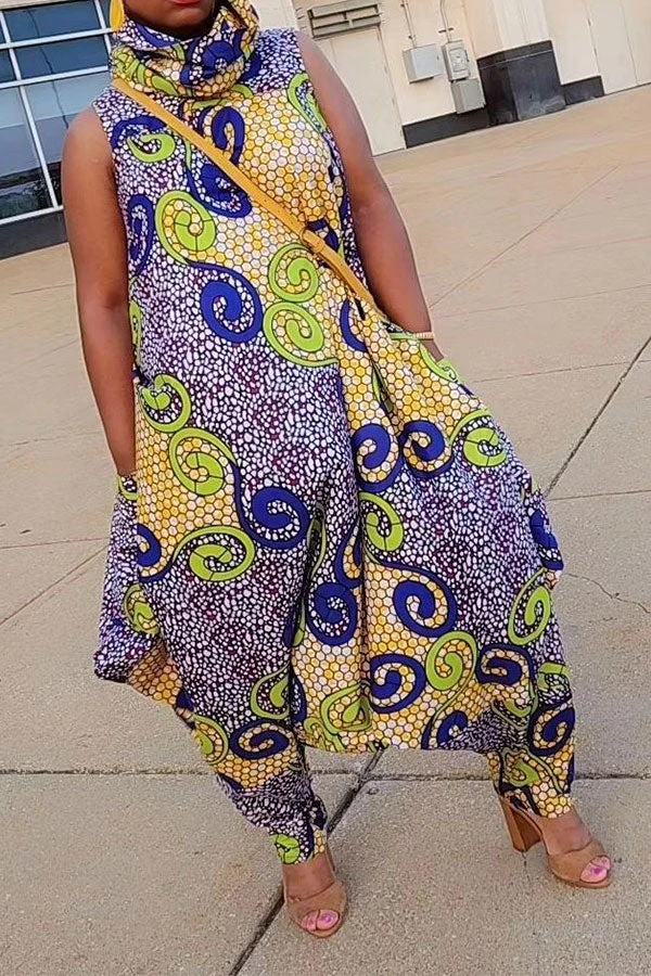 Tribal Print Hippy Harem Jumpsuit 1 Tribal Print Hippy Harem Jumpsuit