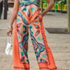 Tribal Print Stylish Irregular Pant Suit