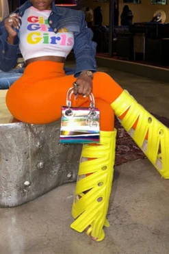 Solid Color Cool Crop Denim Jacket -Prettytina H23081401 BL 4