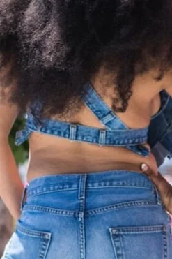 Whimsical Ruffle Bandage Denim Camisole -Prettytina HP2306211 BL 4